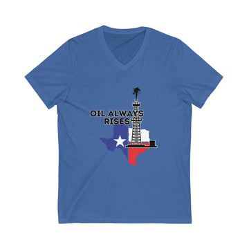 Oil Always Rises Unisex V-Neck Tee