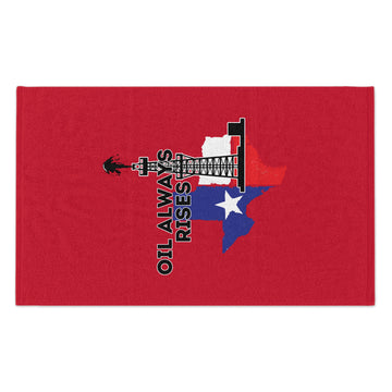 Oil Always Rises Red Rally Towel, 11x18