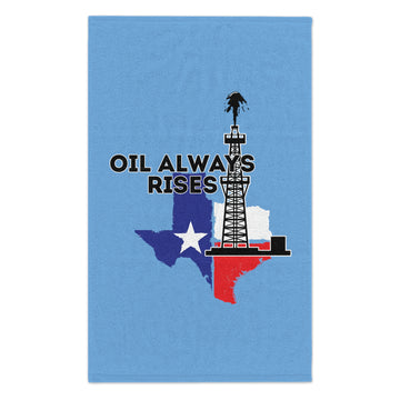 Oil Always Rises Columbian Blue Rally Towel, 11x18
